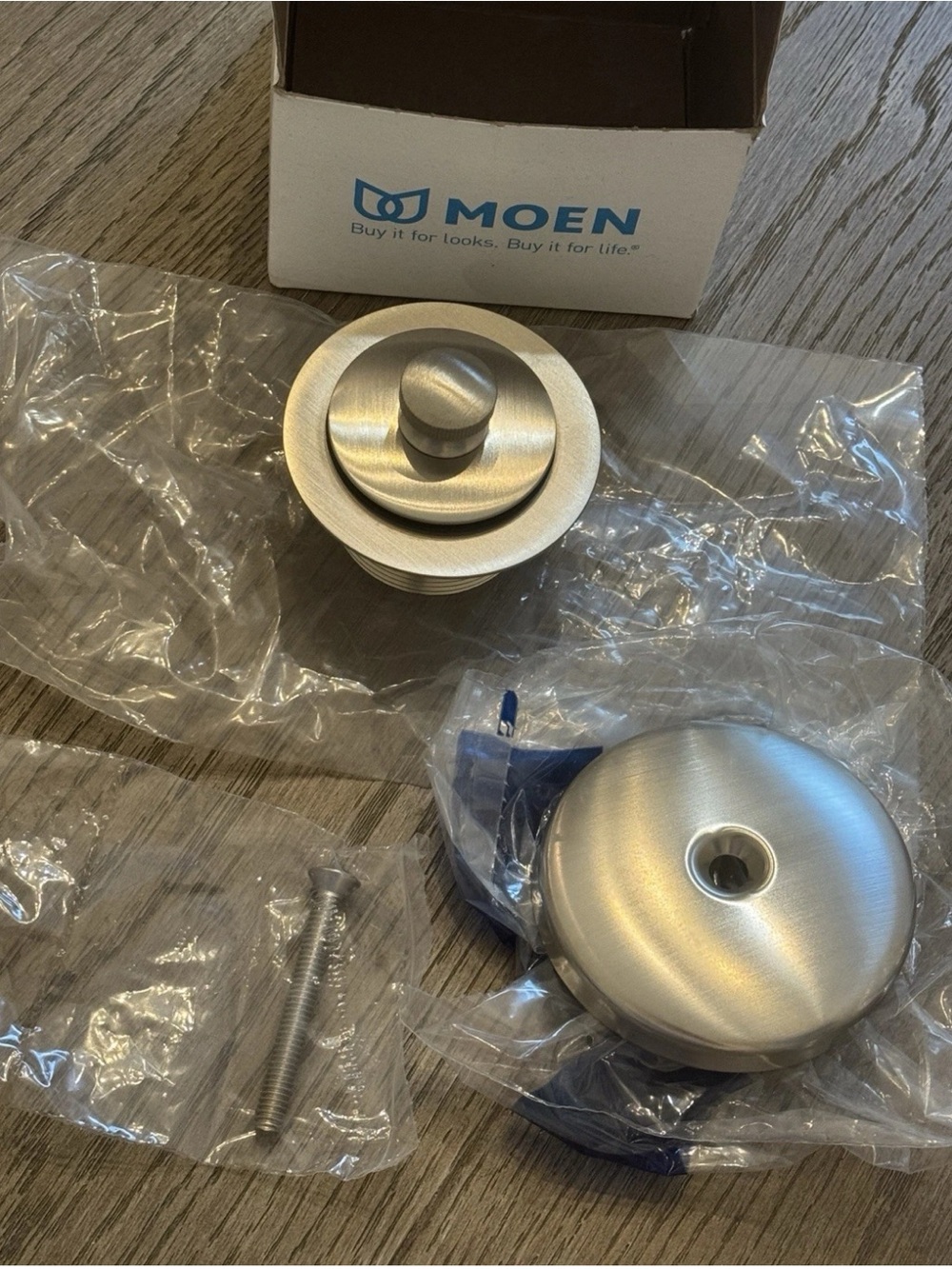 Moen Brushed Nickel 1-1/2" Threaded Push-N-Lock Drain Kit T90331BN